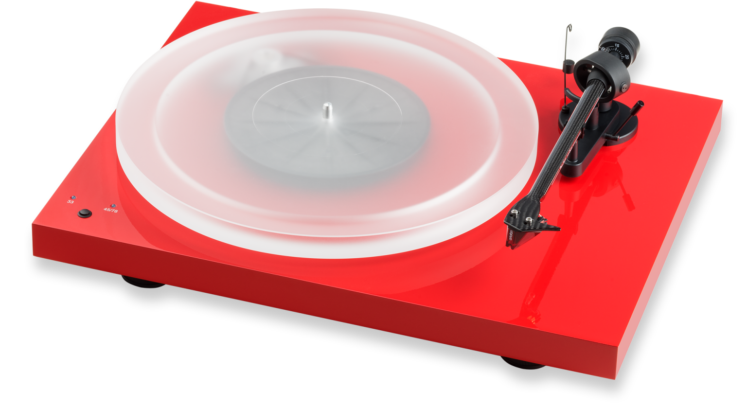 Pro-Ject Debut Carbon RecordMaster HiRes, glänzend rot